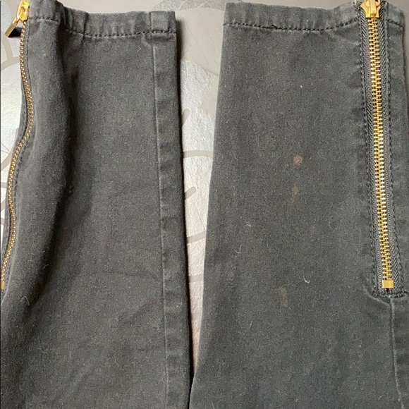 MICHAEL MICHAEL KORS BLACK PANTS + GOLD ZIPPERS - Picture 4 of 6